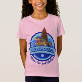 Camiseta Diseño Divertido de Hermana Chica Dinosaurio Siste