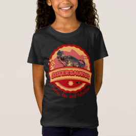 Camiseta Diseño Divertido de Hermana Chica Dinosaurio Siste