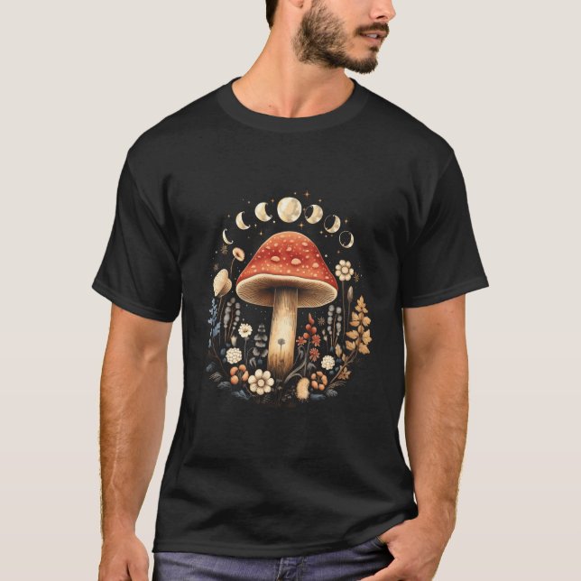 Camiseta Diseño divertido De Hongos Y Plantas Mágicas (Anverso)