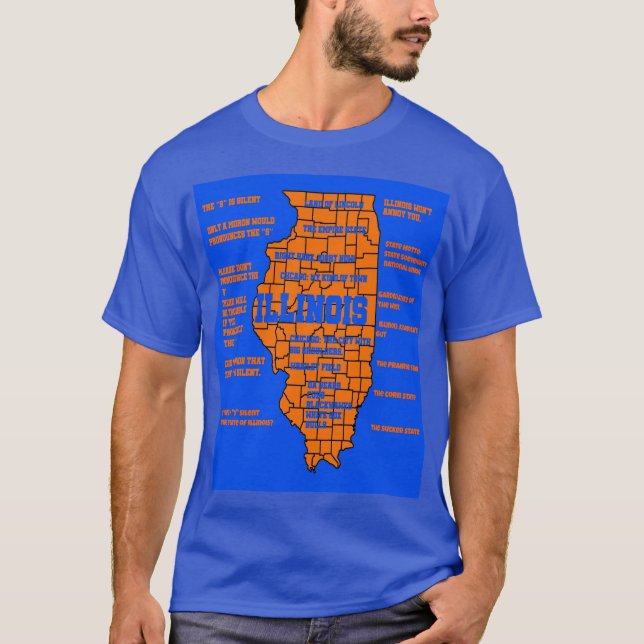 Camiseta Diseño divertido de Illinois (Anverso)