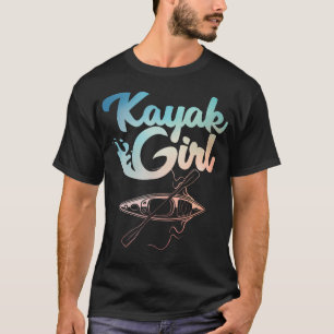 Camiseta Diseño Divertido de Kayak para Chicas Mujeres Barc