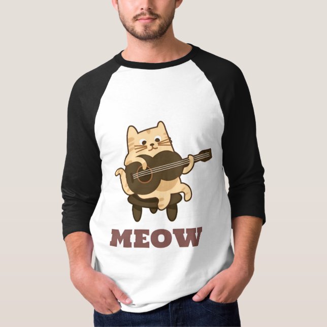 Camiseta Diseño divertido de Kitty Musical para los amantes (Anverso)