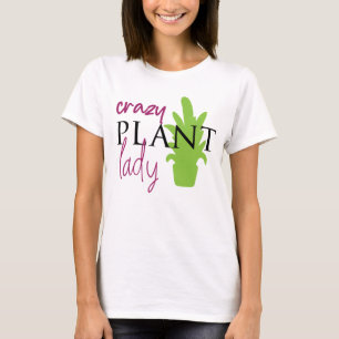 Camiseta Diseño divertido de la planta demente Lady Funny