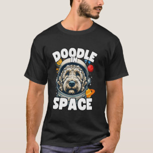 Camiseta Diseño divertido de Labradoodle espacial para aman