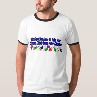 Camiseta Diseño divertido de las luces de navidad