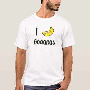 Camiseta Diseño divertido de los plátanos del corazón I