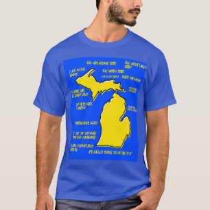 Camiseta Diseño divertido de Michigan