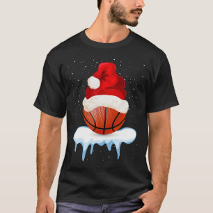 Camiseta Diseño divertido de Navidades de baloncesto