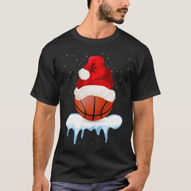 Camiseta Diseño divertido de Navidades de baloncesto (Anverso)