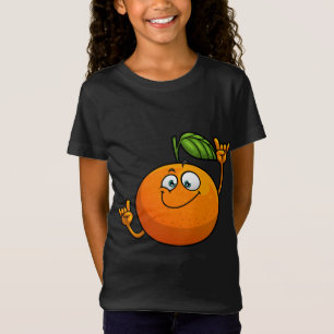 Camiseta Diseño divertido de Novedad de fruta Naranja para 