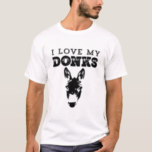 Camiseta Diseño divertido de papá o mamá burro - Amo mis do