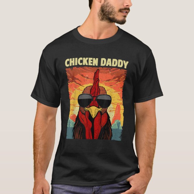 Camiseta Diseño divertido de papi de pollo para la Moda de  (Anverso)