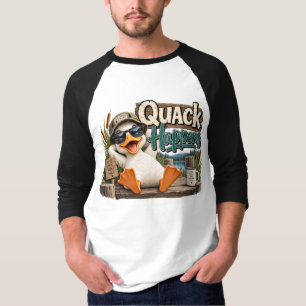 Camiseta Diseño divertido de pato de pesca