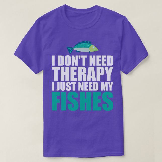 Camiseta Diseño divertido de peces 4 (Diseño del anverso)