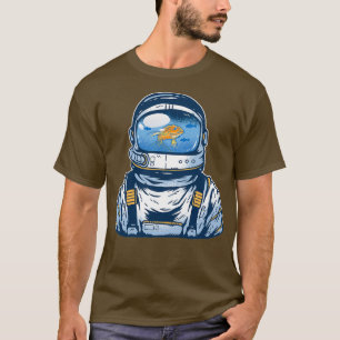 Camiseta Diseño divertido de peces astronautas astronautas