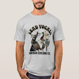 Camiseta Diseño divertido de perro vocal principal Husky