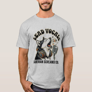 Camiseta Diseño divertido de perro vocal principal Husky