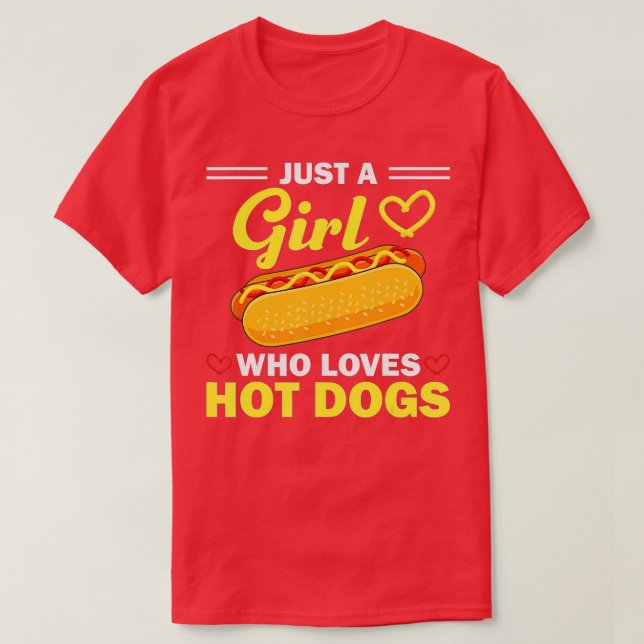 Camiseta Diseño divertido de perros calientes para mujeres  (Diseño del anverso)