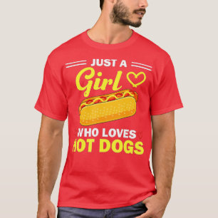 Camiseta Diseño divertido de perros calientes para mujeres 