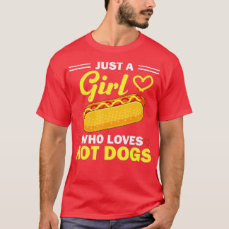 Camiseta Diseño divertido de perros calientes para mujeres