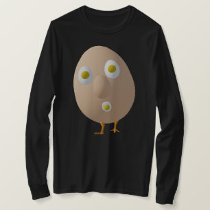 Camiseta Diseño divertido de personaje de huevo RG y RA