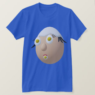 Camiseta Diseño divertido de personaje de huevo RG y RA