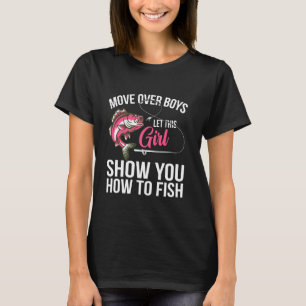 Camiseta Diseño Divertido de Pesca para Chicas Mujeres Pesc