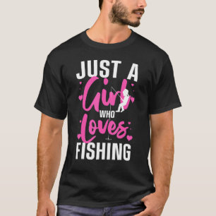 Camiseta Diseño Divertido de Pesca para Niñas Mujeres Niños