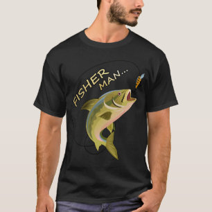 Camiseta Diseño divertido de pescador para amantes de la pe