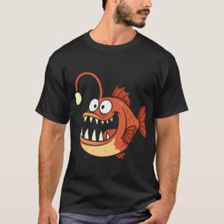 Camiseta Diseño divertido de pez linterna de aguas profunda