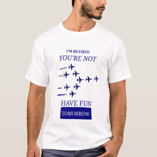 Camiseta Diseño Divertido de Piloto de Caza Jubilado