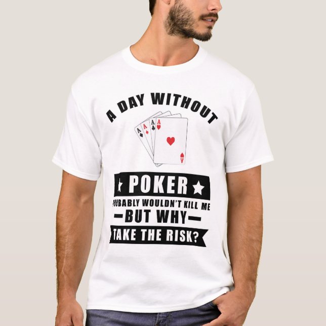 Camiseta Diseño divertido de póquer (Anverso)