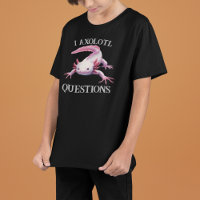 Diseño divertido de preguntas de axolote