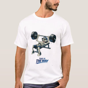 Camiseta Diseño divertido de prensa de banco pesado de esqu