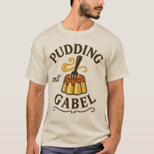 Camiseta Diseño Divertido De Pudín Con Tenedor