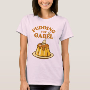 Camiseta Diseño Divertido De Pudín Con Tenedor