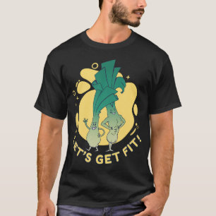 Camiseta Diseño Divertido de Puerro Verdura