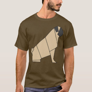Camiseta Diseño divertido de Pug Origami