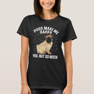 Camiseta Diseño Divertido de Pug para Hombres Mujeres Cacho