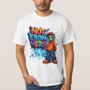 Camiseta Diseño divertido de ropa callejera alienígena no d