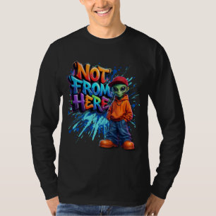 Camiseta Diseño divertido de ropa callejera alienígena no d