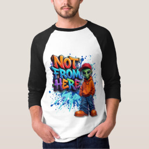 Camiseta Diseño divertido de ropa callejera alienígena no d