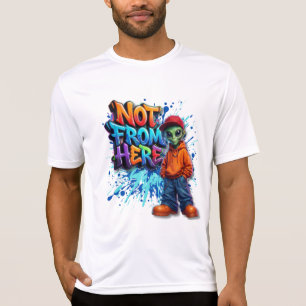 Camiseta Diseño divertido de ropa callejera de alienígena n