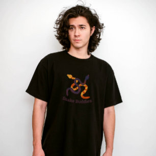 Camiseta Diseño divertido de serpientes multicolores dibuja