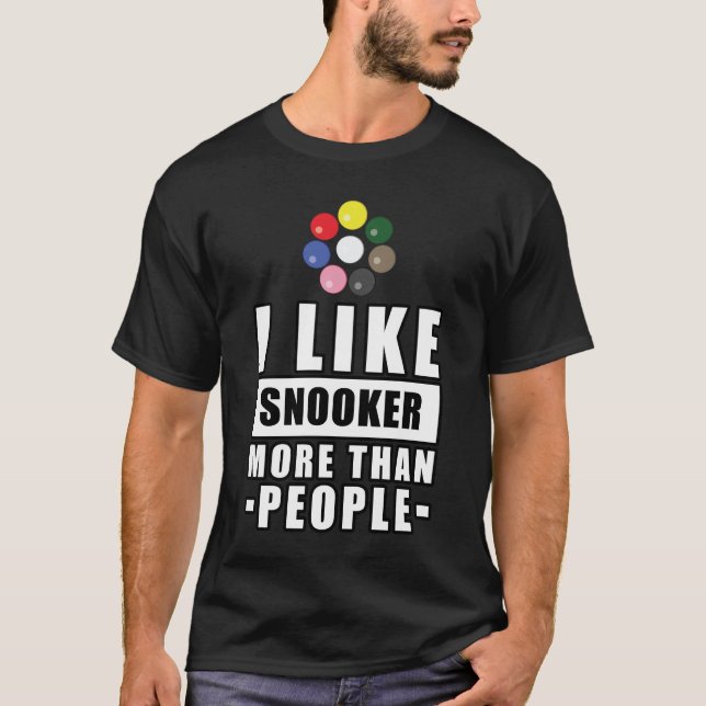 Camiseta Diseño Divertido de Snooker (Anverso)