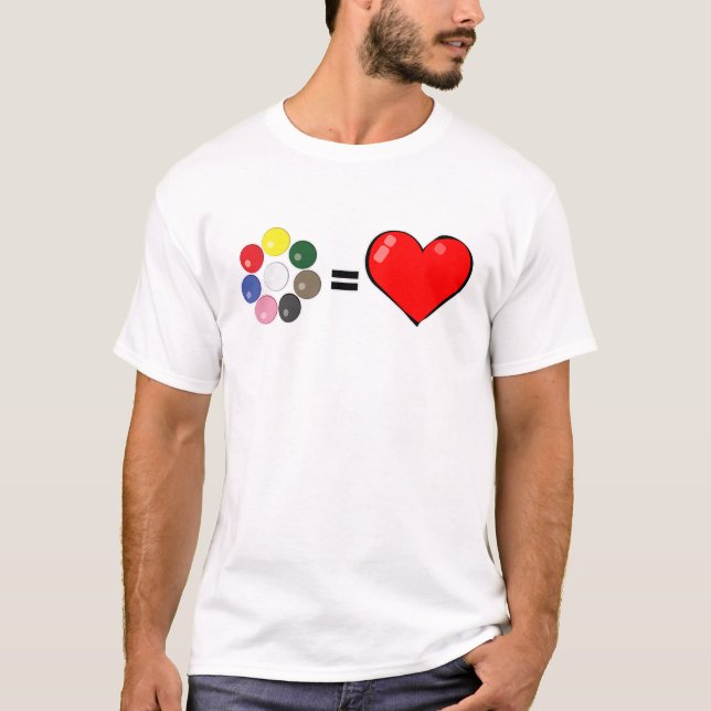 Camiseta Diseño Divertido de Snooker (Anverso)
