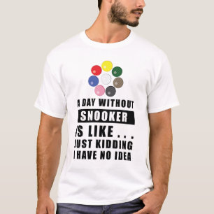 Camiseta Diseño Divertido de Snooker