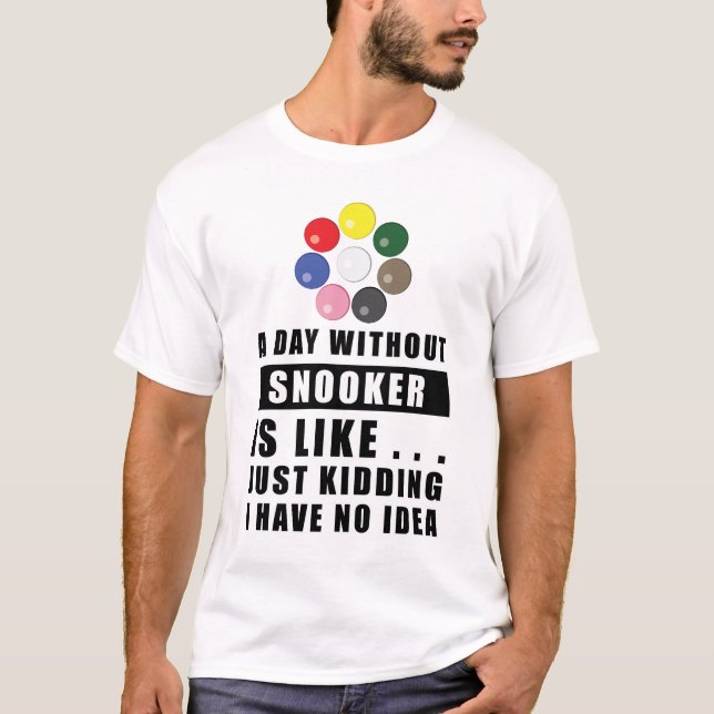 Camiseta Diseño Divertido de Snooker (Anverso)