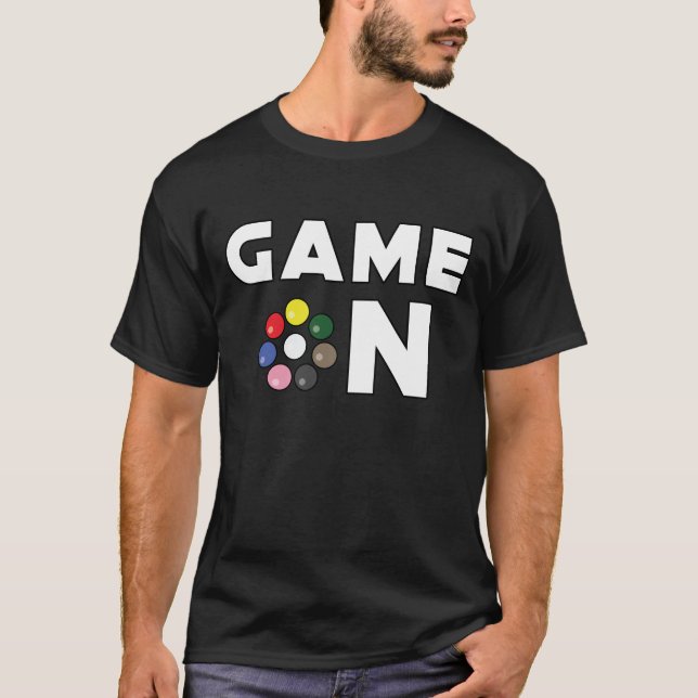 Camiseta Diseño Divertido de Snooker (Anverso)