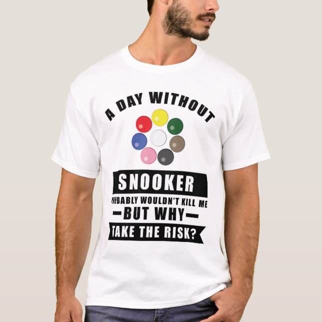 Camiseta Diseño Divertido de Snooker (Anverso)
